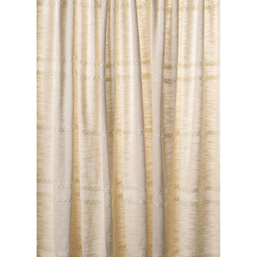 Schumacher Plains Stripe Casement Fabric 85052 / Natural