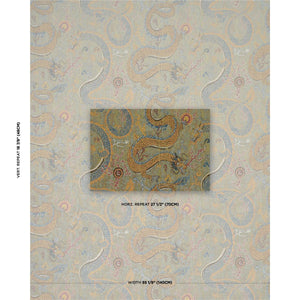 Schumacher Serpentine Dragon Fabric 85090 / Multi