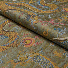 Load image into Gallery viewer, Schumacher Serpentine Dragon Fabric 85090 / Multi