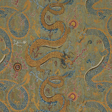 Load image into Gallery viewer, Schumacher Serpentine Dragon Fabric 85090 / Multi
