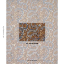 Load image into Gallery viewer, Schumacher Serpentine Dragon Fabric 85091 / Brown &amp; Blue