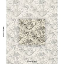 Load image into Gallery viewer, Schumacher Forest Canopy Fabric 85100 / Black &amp; Ivory