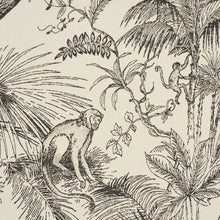 Load image into Gallery viewer, Schumacher Forest Canopy Fabric 85100 / Black &amp; Ivory