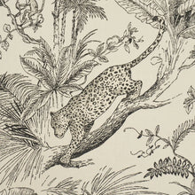 Load image into Gallery viewer, Schumacher Forest Canopy Fabric 85100 / Black &amp; Ivory