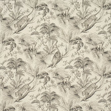 Load image into Gallery viewer, Schumacher Forest Canopy Fabric 85100 / Black &amp; Ivory