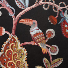 Load image into Gallery viewer, Schumacher Birds Of Paradise Woven Fabric 85110 / Noir