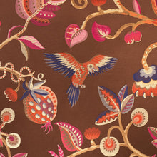 Load image into Gallery viewer, Schumacher Birds Of Paradise Woven Fabric 85111 / Chestnut