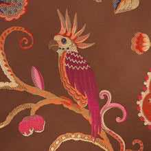 Load image into Gallery viewer, Schumacher Birds Of Paradise Woven Fabric 85111 / Chestnut