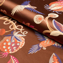 Load image into Gallery viewer, Schumacher Birds Of Paradise Woven Fabric 85111 / Chestnut