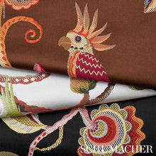 Load image into Gallery viewer, Schumacher Birds Of Paradise Woven Fabric 85111 / Chestnut