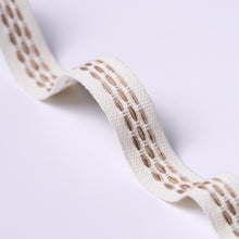 Load image into Gallery viewer, Schumacher Portola Tape Narrow Indoor/Outdoor Trim 85181 / Flax