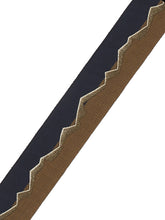 Load image into Gallery viewer, 2&quot; Navy Blue Gold Mustard Brown Abstract Geometric Drapery Tape Trim