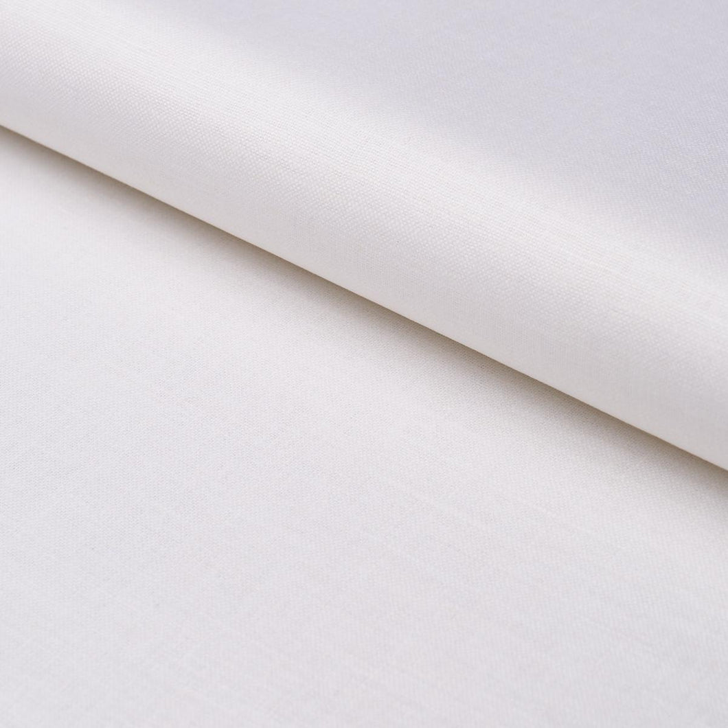 Schumacher Patent Linen Fabric 85270 / White