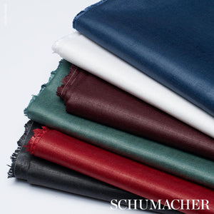 Schumacher Patent Linen Fabric 85274 / Navy