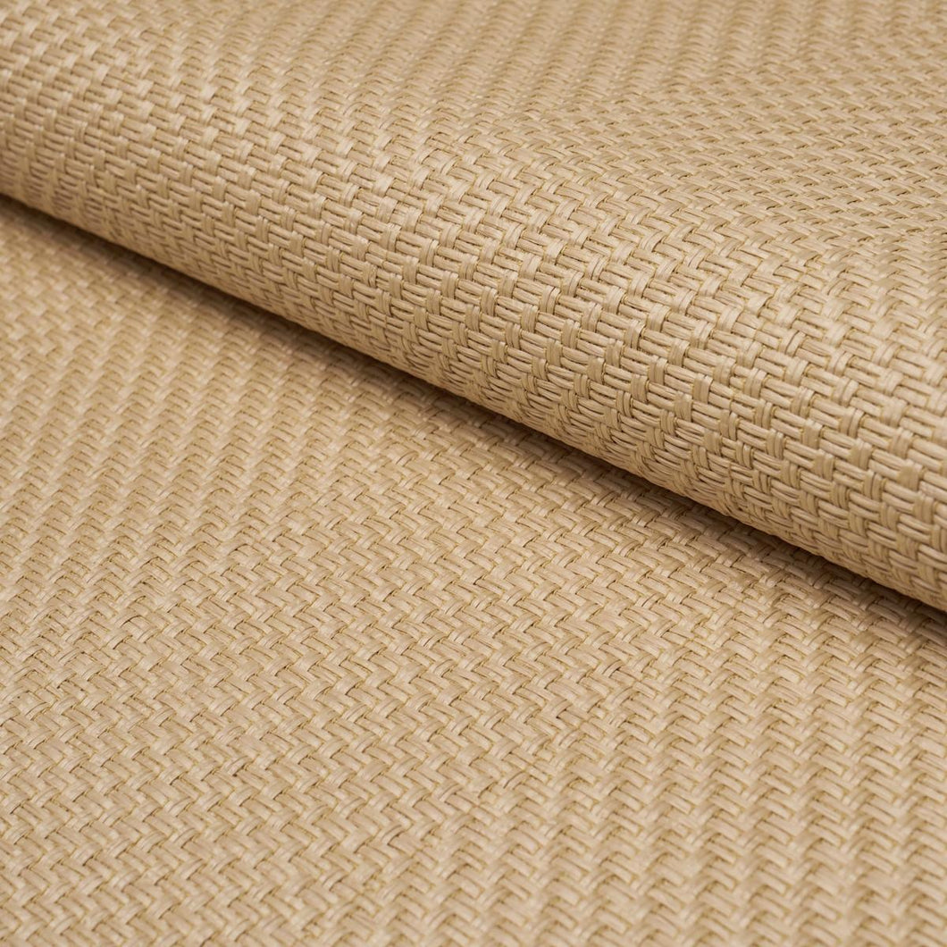 Schumacher Weaved Basketry Fabric 85310 / Natural