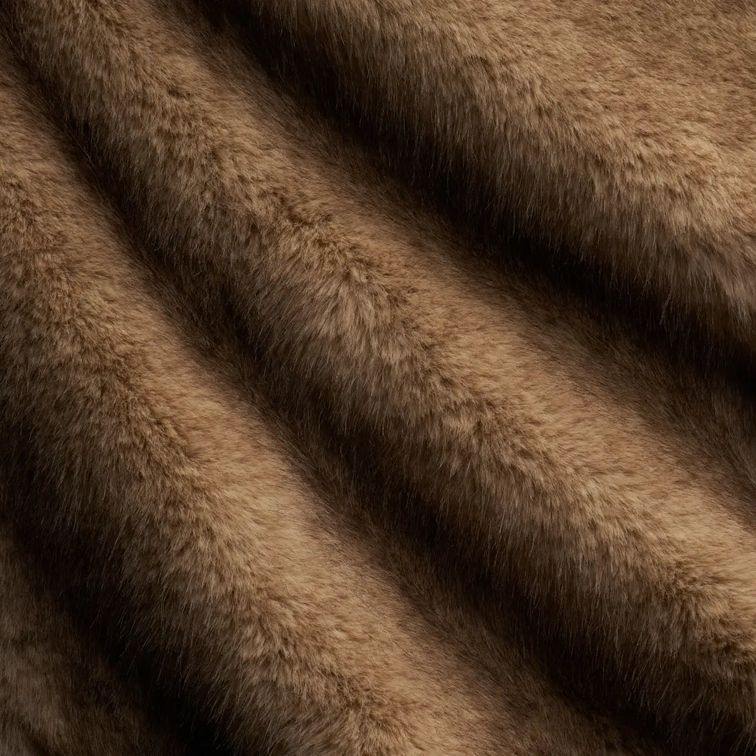 Schumacher Erikson Faux Fur Fabric 85330 / Umber