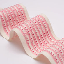 Load image into Gallery viewer, Schumacher Stripe &amp; Dot Hand Block Trim 85420 / Pink