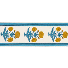 Load image into Gallery viewer, Schumacher Poppy Hand Block Trim 85440 / Blue