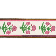 Load image into Gallery viewer, Schumacher Poppy Hand Block Trim 85441 / Pink