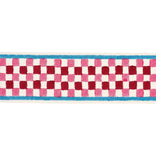 Load image into Gallery viewer, Schumacher Chequer Hand Block Trim 85451 / Pink