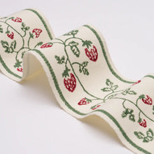 Load image into Gallery viewer, Schumacher Strawberry Trail Hand Block Trim 85460 / Dark Green