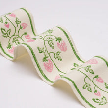 Load image into Gallery viewer, Schumacher Strawberry Trail Hand Block Trim 85461 / Green