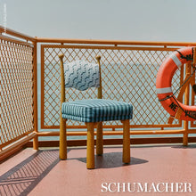 Load image into Gallery viewer, Schumacher Pipe Illusion Velvet Fabric 85511 Bleu
