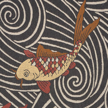 Load image into Gallery viewer, Schumacher Koi Fish Fabric 85590 Midnight