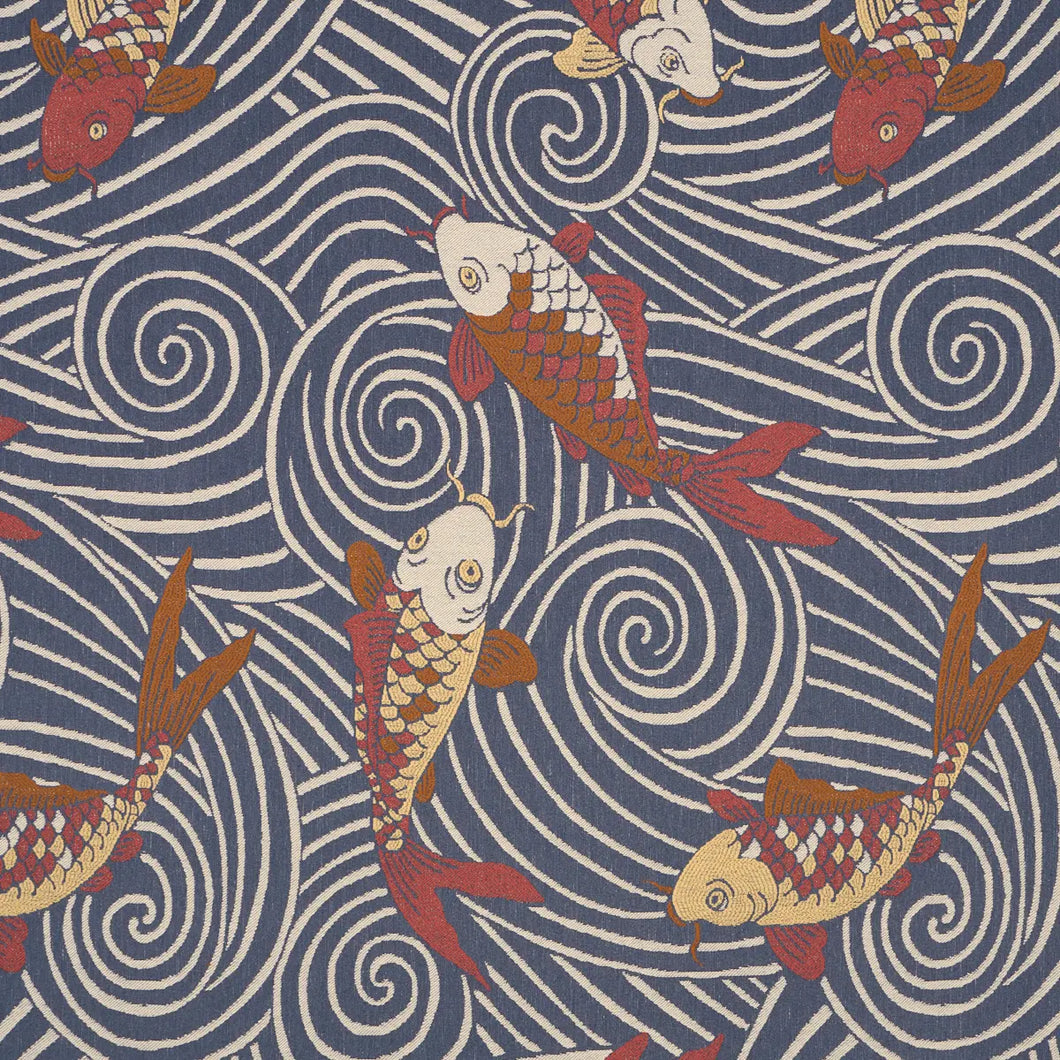 Schumacher Koi Fish Fabric 85591 / Indigo