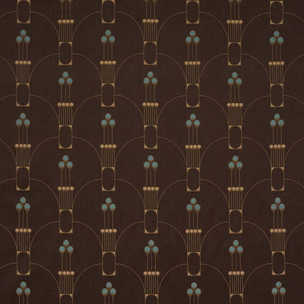 Schumacher Swanson Scallop Fabric 85602 / Carbon