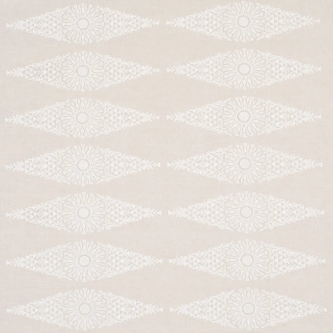 Schumacher Tasmin Embroidery Fabric 85672 / Natural