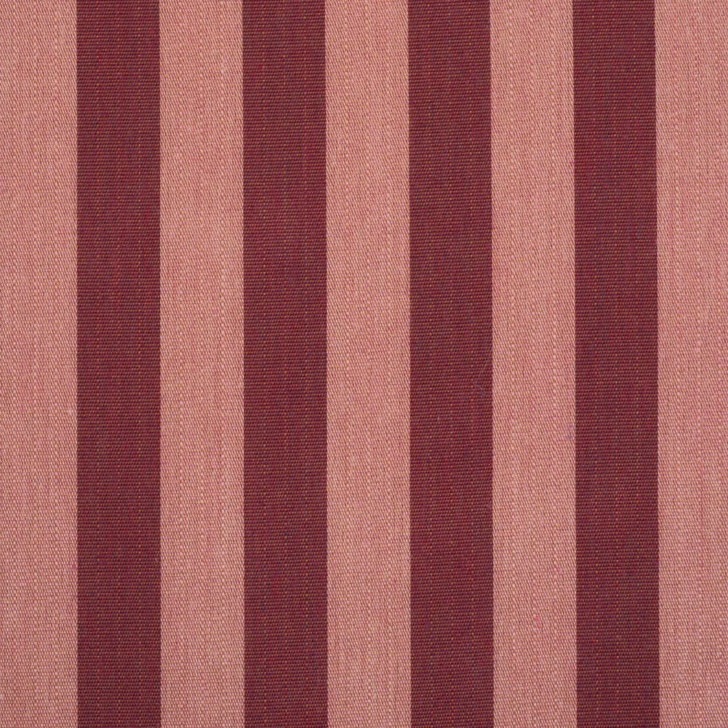 Schumacher Hanson Indoor/Outdoor Stripe Fabric 85807 / Raspberry