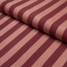 Load image into Gallery viewer, Schumacher Hanson Indoor/Outdoor Stripe Fabric 85807 / Raspberry