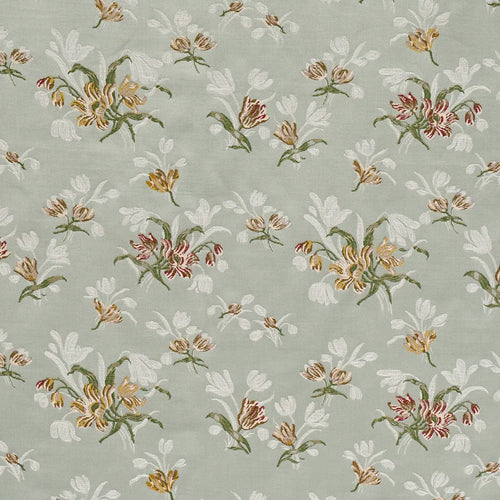 Schumacher Spitalfields Bouquet Fabric 85821 / Robin's Egg