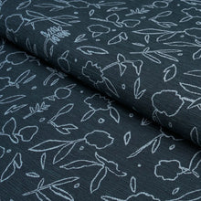 Load image into Gallery viewer, Schumacher Jungle Vine Fabric 85871 / Dark Blue