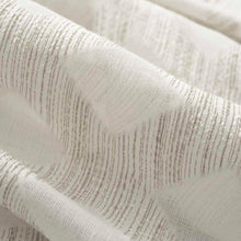 Load image into Gallery viewer, 118” Wide Semi Sheer Milky White Beige Taupe Geometric Drapery Fabric FB