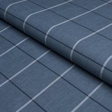 Load image into Gallery viewer, Schumacher Taos Grid Fabric 85911 / Blue