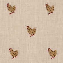 Load image into Gallery viewer, Schumacher Betsy&#39;s Chicken Embroidery Fabric 85950 / Natural
