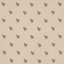 Load image into Gallery viewer, Schumacher Betsy&#39;s Chicken Embroidery Fabric 85950 / Natural