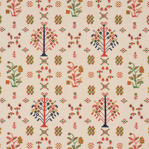 Schumacher Fairview Cross Stitch Embroidery Fabric 85980 / Multi