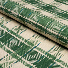 Load image into Gallery viewer, Schumacher Heidi Plaid Fabric 85992 / Leaf