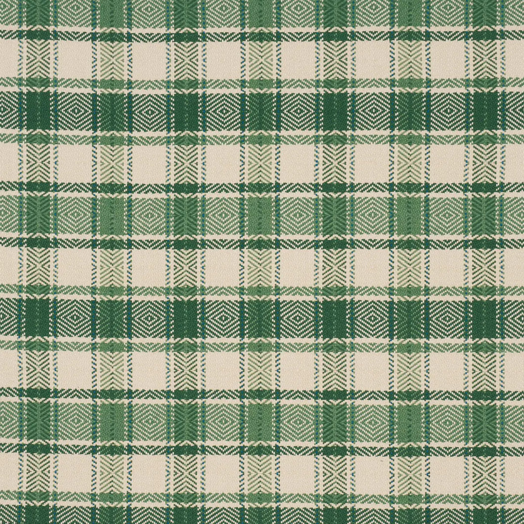 Schumacher Heidi Plaid Fabric 85992 / Leaf