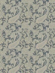 Navy Blue Cream on sale Paisley Damask Upholstery Drapery Fabric CB700-387