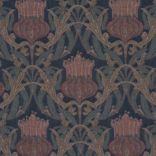 Load image into Gallery viewer, Schumacher Rowallan Trellis Fabric 86631 Midnight