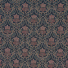 Load image into Gallery viewer, Schumacher Rowallan Trellis Fabric 86631 Midnight