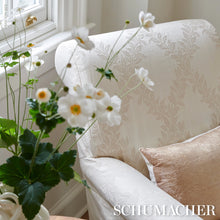 Load image into Gallery viewer, Schumacher Tyninghame Trellis Fabric 86642 Ivory