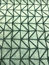 Load image into Gallery viewer, Arc Com Cutting Edge Herb #7 Forest Green Sage Geometric Cut Velvet Upholstery Fabric STA 5074