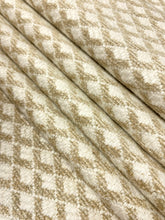Load image into Gallery viewer, Remnant Thibaut Scala Water &amp; Stain Resistant Flax Taupe Ivory Geometric Chenille Upholstery Fabric WHS 5070