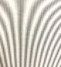Load image into Gallery viewer, Perennials Tick Tock Stripe Nickel Grey Cream Outdoor Indoor Upholstery Fabric STA-5009