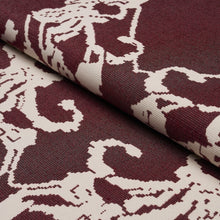 Load image into Gallery viewer, Schumacher Reversible Digital Damask Fabric 87551 Merlot